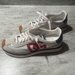 Dolce & Gabbana White and Blue Sneakers Classic Style